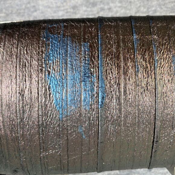 Kenneth Cole Reaction Purse Womens Silver Rolled Clutch Chain Strap Handbag - Picture 10 of 10